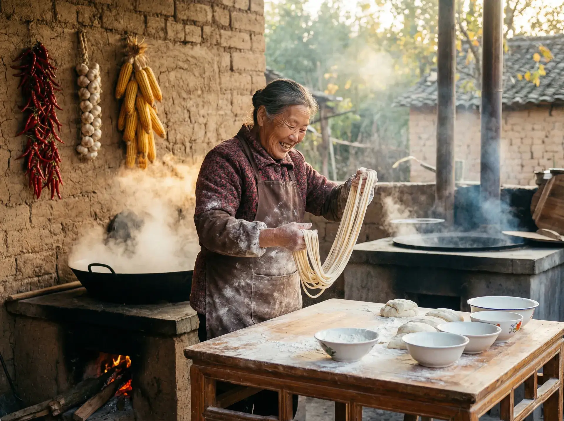 农家大嫂手擀面 - 俄罗斯13 14处 乡村美食